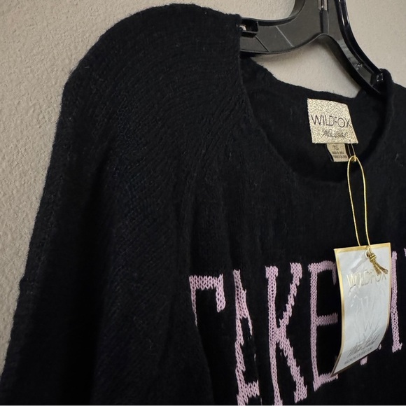 NWT Wildfox Oversized Take Me on Vacation Black Wool Blend Sweater XS - Picture 3 of 7